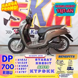 (Scoopy tahun 2018 dp:700  km low guys cash credir
