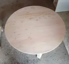 Meja bulat jati Belanda