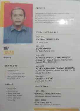 Mencari pekerjaan Supir