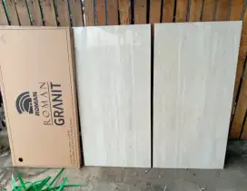 Granit ukuran 60x120 putih corak