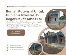 Potensial Untuk Usaha Dan Juga Hunian Dekat Akses Tol