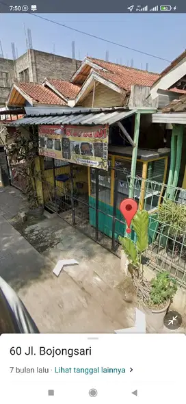 dijual rumah murah di jalan raya bojongsari dekat borma