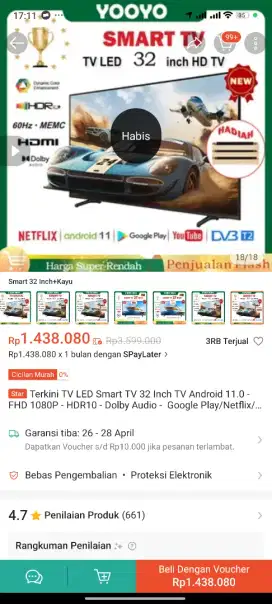 ANDROID TV FUJIYAMA 32INC