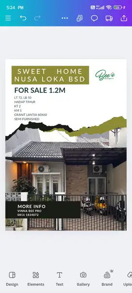 Rumah cantik siap huni di nusa loka