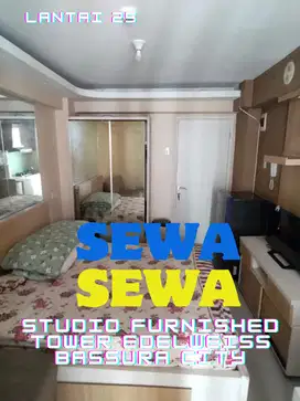 SEWA MURAH STUDIO FURNISHED TOWER E APARTEMEN BASSURA CITY