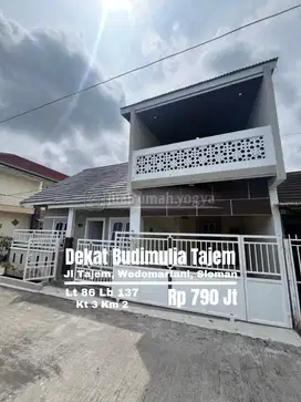 Rumah 2 lantai murah dekat Budimulia jl Tajem