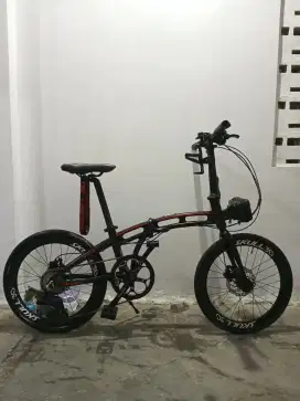 Sepeda lipat pacific skull 3.0,Aloy,10 speed,rem Hidrolic,full ori