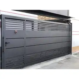 Pagar plat costom garasi
