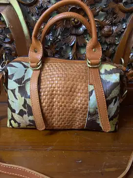 Tas kulit asli & ecoprint