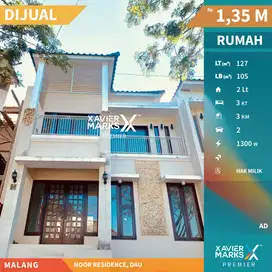 Dijual Rumah 2 Lantai Bangunan Baru di Noor Residence Malang