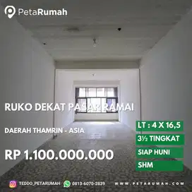 Ruko bisnis dekat pasar rame daerah thamrin dan asia