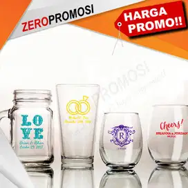 Sedia Aneka Souvenir Gelas Pernikahan Murah