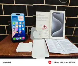 iPhone 15 Pro 128Gb iBox Mulus Normal Fullset Original Siap Pakai
