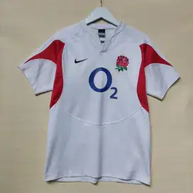 Kaos Jersey vintage Nike England Rugby colour white Size M