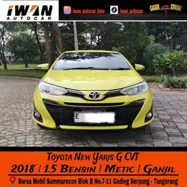 2018 Toyota Yaris G 1.5 Autometic Dp 5jt