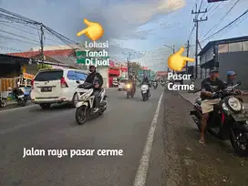 Bangunan hitung tanah depan pasar cerme nol jalan raya