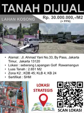 Dijual tanah di Jakarta Timur