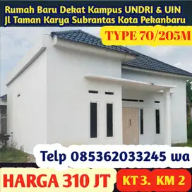 Dijual Rumah Baru Type 70/205 M  Jl Taman karya Panam Kota Pekanbaru
