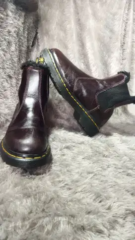 Dr Martens Leonore Chelsea Boots Burgundy