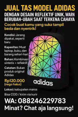 Tas Model Adidas Reflektif - second like new