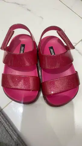 MINI MELISSA SANDAL COSMIC FUCSIA GLITTER - SIZE 19/20 (11,5 CM)