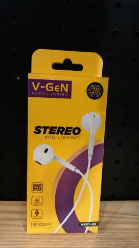 Handsfree V-GeN VEP1-33 Wired Earphone Headset Stereo Sound VGEN