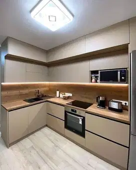Custom Interior Kitchen Set, Backdrop TV, Lemari, Wardrobe