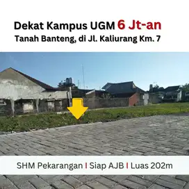 Jual Tanah di Jl. Kaliurang Km.7 Dekat Kampus UGM Untuk Rumah