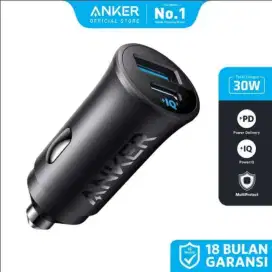 Anker Car Charger 30W Dual USB Type C USB Fast Charging Original