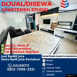 Dijual Apartemen Studio Full Furnished Siap Huni di Nagoya Mansion BTM