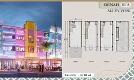 RUKO PIK 2 DIJUAL SOHO MIAMI OCEAN DRIVE UK 6X18 3.5 LANTAI ALLEY VIEW