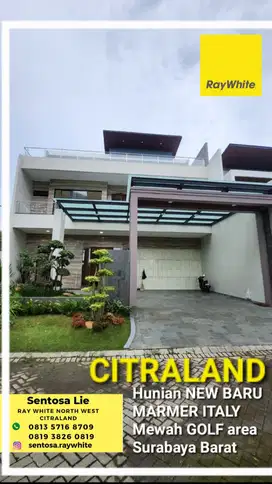 New Rumah Citraland Golf View MARMER Italy Sanitary GROHE + Rooftop