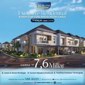 DIJUAL RUMAH GOLF ISLAND PIK UK 8X25 PALM 2 LANTAI EXCLUSIVE PRIMARY