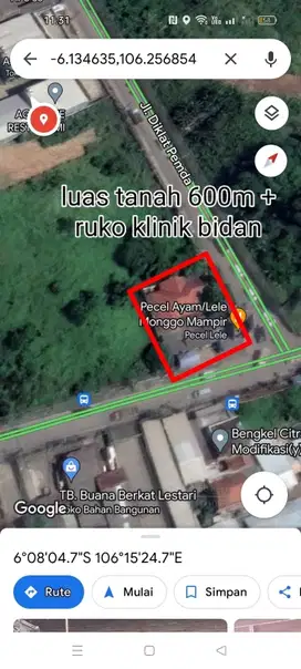 Di Jual Tanah Industri Di Jln Raya Legok Karawaci Tangerang