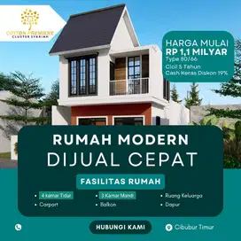 RUMAH  2 LANTAI 4 KAMAR TIDUR HANYA 950 JUTAAN DI CIBUBUR