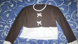 Atasan rajut crop top