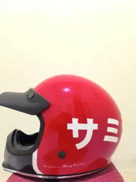 Helm Retro JP Warna Merah