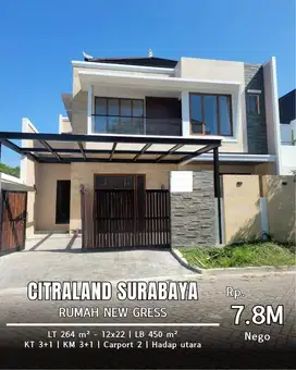 Dijual Rumah Baru Gress Citraland Cluster Favorit Ada Pool
