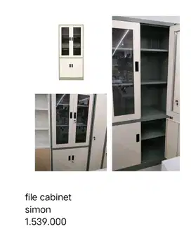 SIMON FILE CABINET GLASS PANEL  GRN WHT