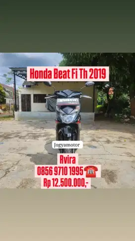 Honda beat fi th 2019 plat bekasi
