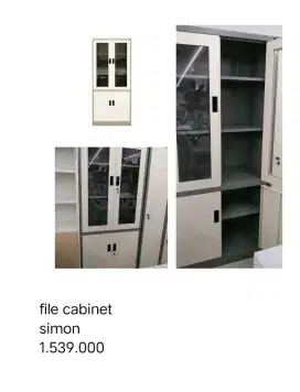 Lemari metal.kaca