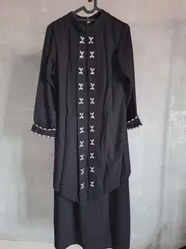 Dress Hitam mewah payet jahit