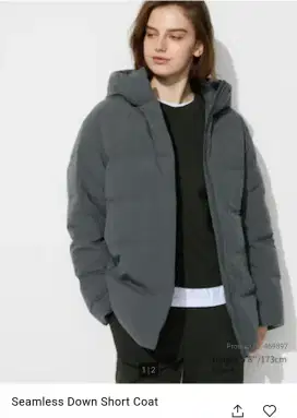 Uniqlo seamless 3D Cut Coat parka down jacket