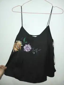 ORIGINAL MANGO flower tanktop (1x pemakaian)
