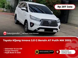 [WARRANTY] Toyota Kijang Innova 2.0 G Bensin AT Putih 2022/2023