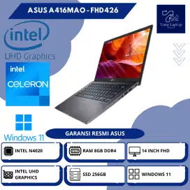 ASUS A416MAO INTEL N4020 INTEL UHD RAM 4GB DDR4 SSD 256GB 14INCH FHD42