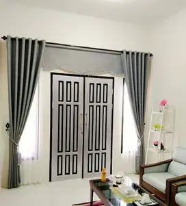 Ahli Buat Gorden Blackout Sekat Klinik Hordeng Pintu Gordyn Vitrase