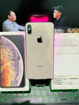 iPhone Xs Max 256gb Gold Inter All SIM Mulus Nominus Fullset