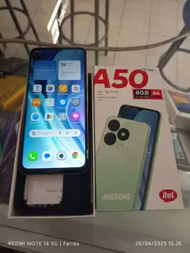 Itel A50 4+4/64gb bekas fullset normal bisa TT