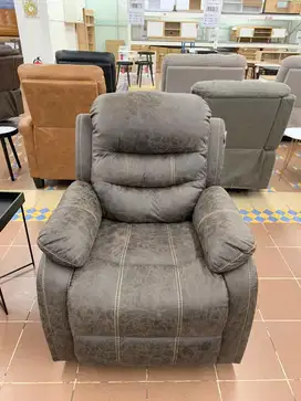 Sofa Recliner Fabric 1 Seater - Cokelat